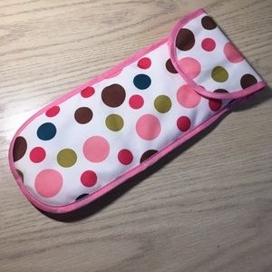 Polka dot flat iron travel case GUC